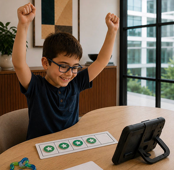 Hands in the Air - Precision Educational Diagnostics Photo of Boy with hands in the Air